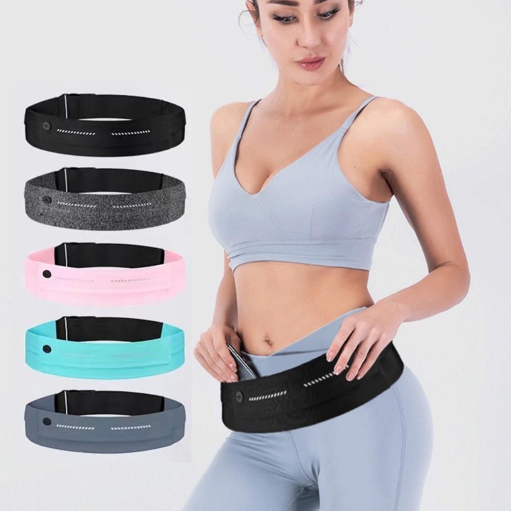 Night Reflection Sport Mobile Waist Bag Ultra-Thin Sports Phone Bag Running Waist Bag Men Women