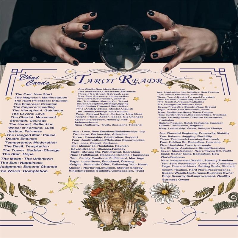 Divinations Cards Table Cloth Tapestry Reading Card Tarots Tablecloth Astrologys Witchcrafts Deck Cloth Wall Decoration