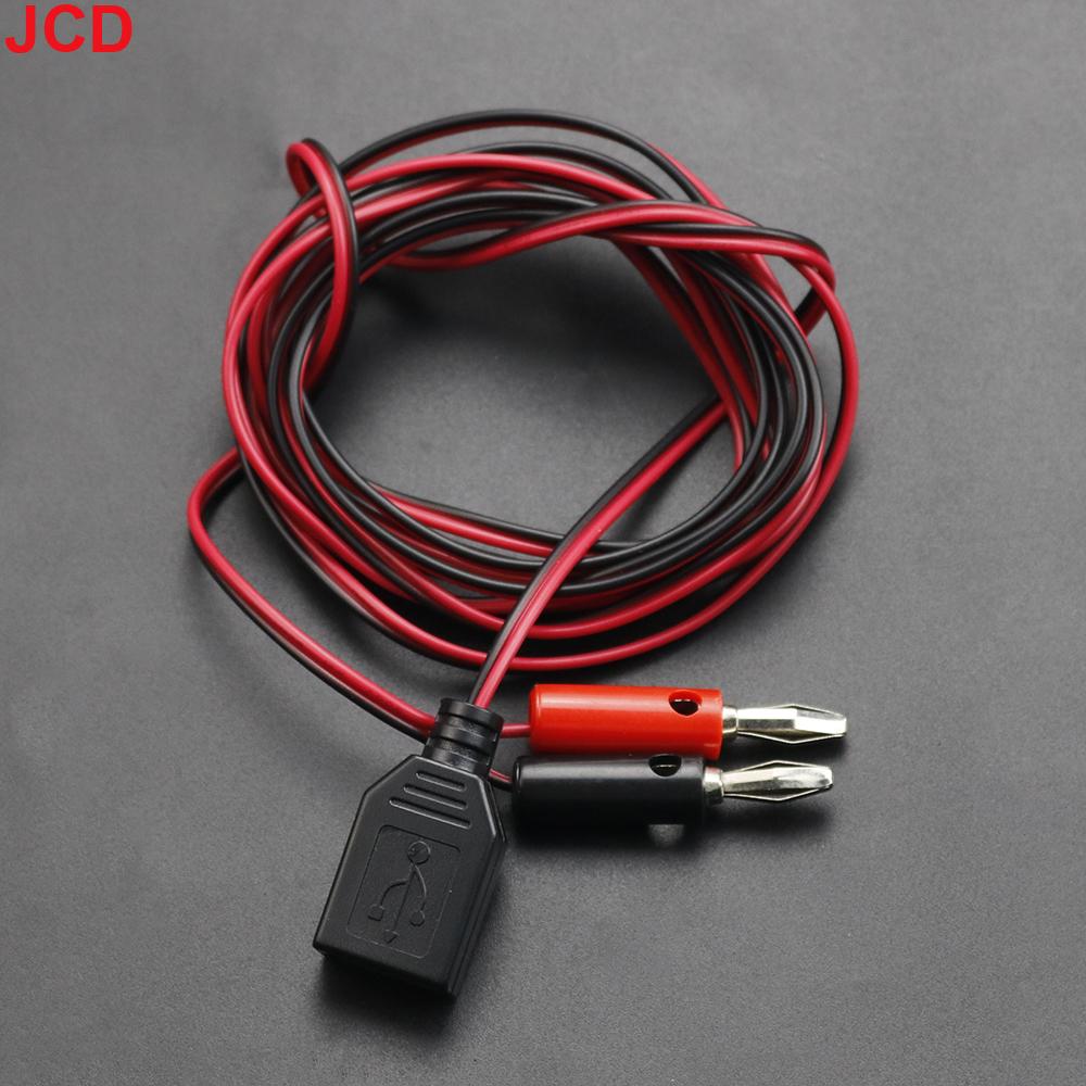JCD 1piece USB to 4MM Banana Plug Test Cable USB Male/Female To Banana Head Connection Cable A Female Charging Cable