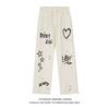 Autumn Elegant Fashion Harajuku Slim Fit Ropa Hombre Loose Casual All Match Wide Leg Pants Printed Pockets Straight Leg Pants