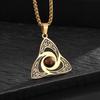 Celtic Trinity Knot Necklace Witchcraft Witch's Knot Stainless Steel Pendant for Women Men Charm Irish Lucky Amulet Jewelry