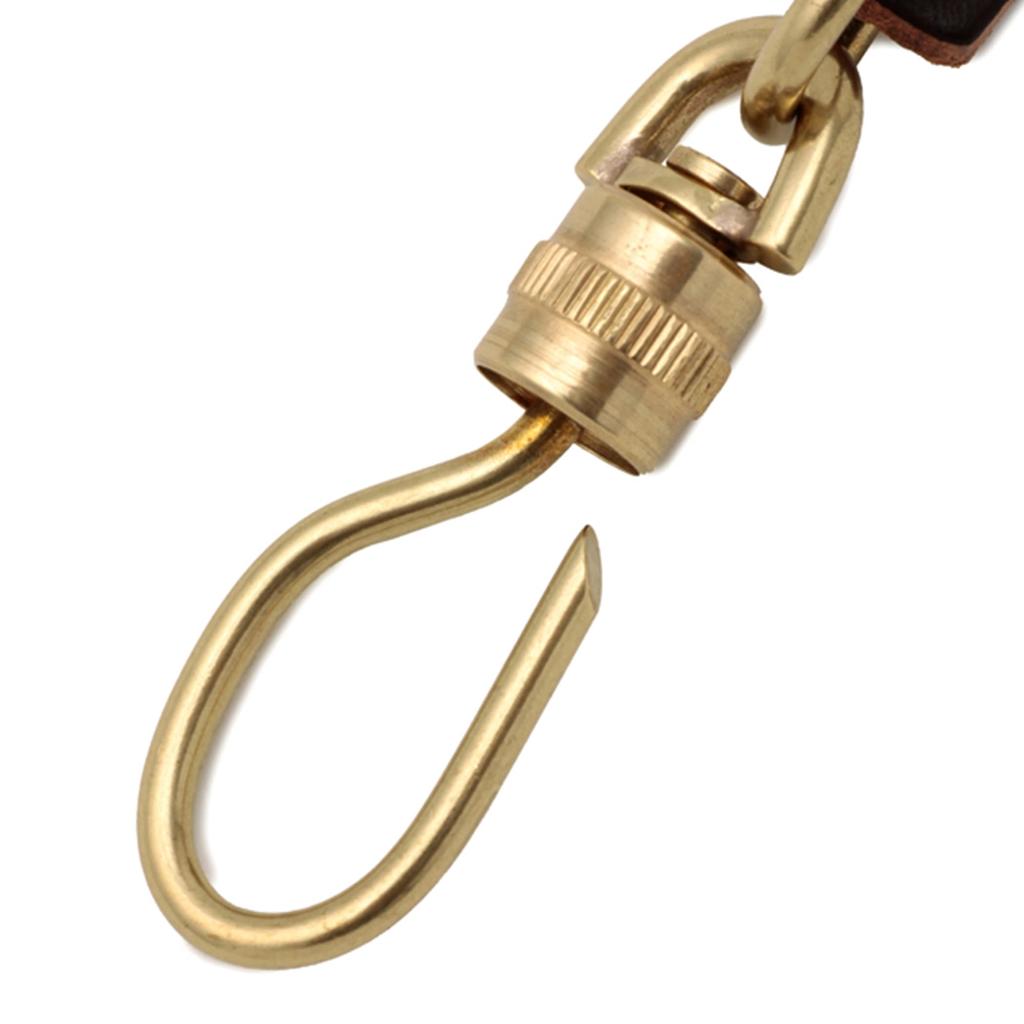 IL BISONTE Genuine Leather Keychain, Key Ring, for Men and Women, Discolored Leather, Unisex