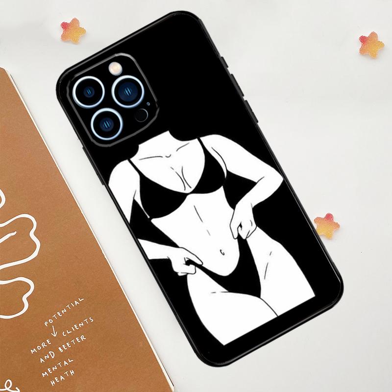 Sexy Nude Women Art Phone Case For iPhone 17 Pro Max 11 14 15 16 Pro Max 12 13 mini 16 Plus 16e 17 Air Funda