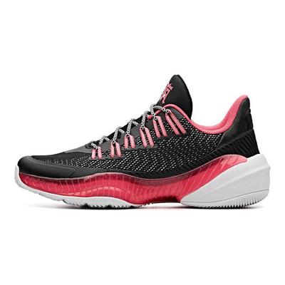 A-Shock Performance Shock Absorption Anti-Slip Durable Low-Top Basketball Shoes Men Sneaker Black Red 11831109-2