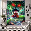 Wandbehang mit individuellem Namen & Text, Dragon Ball Dekorationstextil für Schlafzimmer