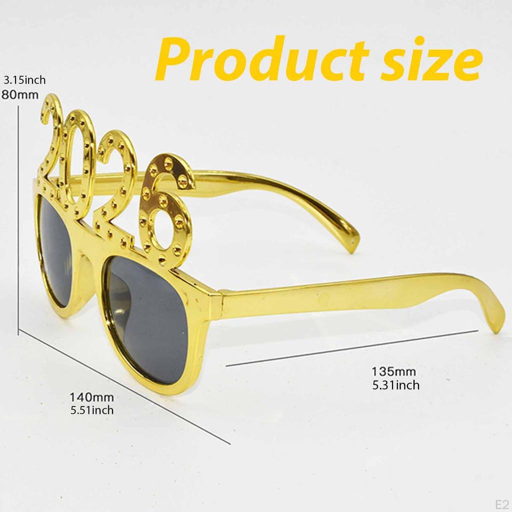 8Pcs Year Glasses Cosplay Novelty Party Eyeglasses for Holiday Festival