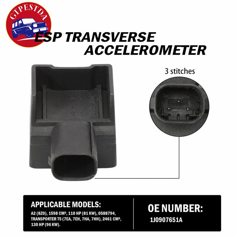 1J0907651A Car Yaw Rate Sensor ESP Sensor For VW Skoda Seat 1J0 907 651 A 1J0 907 651A A/C Transverse Acceleration Sensor