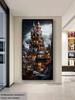 Diamond Mosaic, Castle In the Autumn Mountains, 50X100 Cm