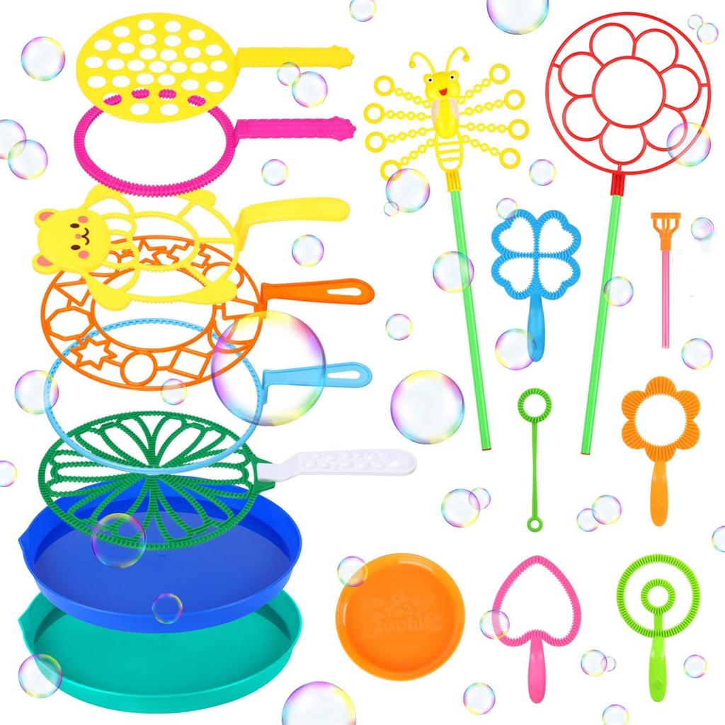 Large Bubble Stick Toy Bacolos 17 Pieces Giant Bubble Kids Outdoor Play Bubble Machine Bubble Fluid Shaker Toy Handheld For Ages 6 and Up