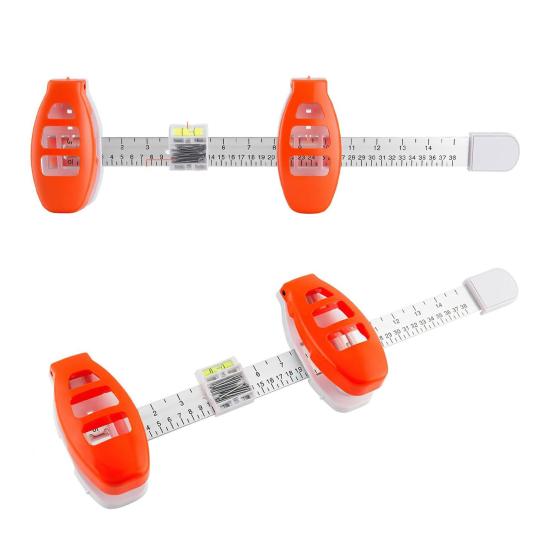 Magnetic Ruler 3-in-1 Picture Hanging System Horizontal Hanging Ruler with Built-In Bubble Level Nail Push Technology Level Tool
