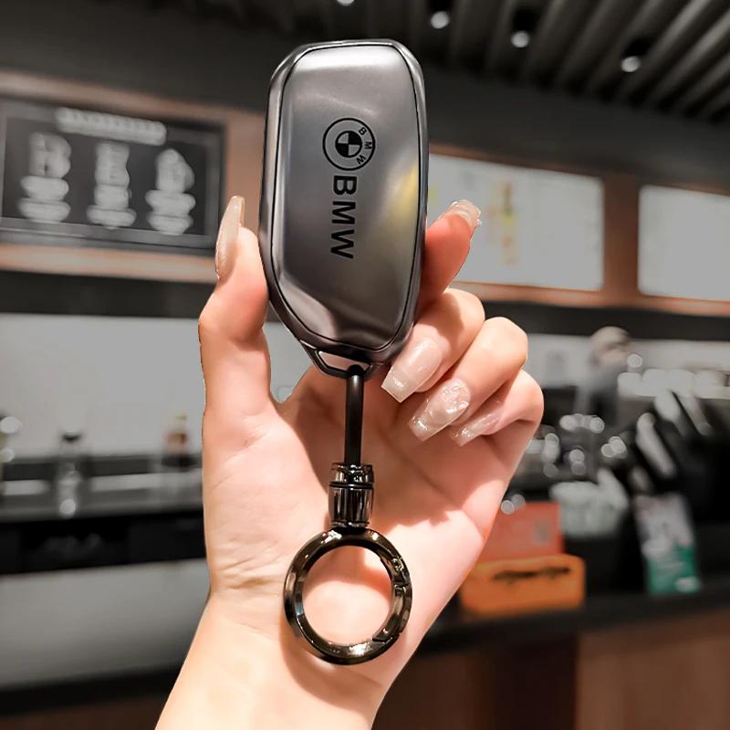 Car Sticker Hot 2025 Gun Gray TPU Car Remote Key Case Cover Shell For BMW I7 X7 G07 LCI IX I20 X1 U11 7 Series G70 G09 XM U06 G8