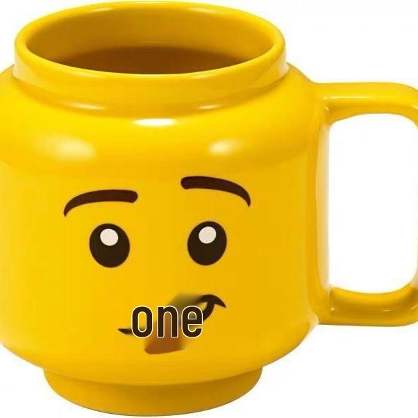 Creative Personality Cute Expression Ceramic Mug | Little Figure Head with a Smiling Face | Unique Gift Cup for Drinking Water.