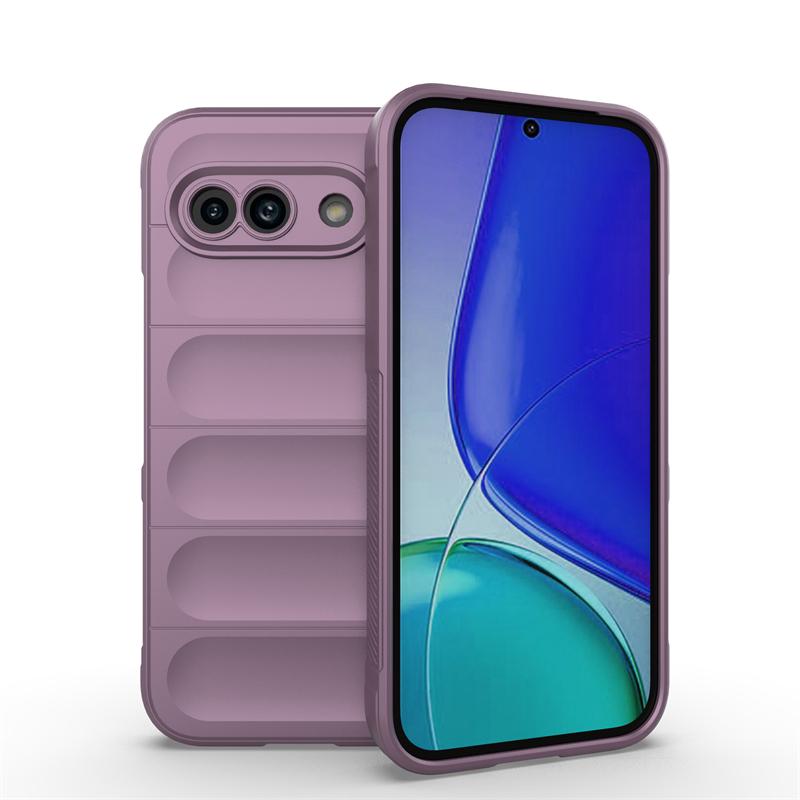 

For Google Pixel 9A Case Silicone Liquid Cover Pixel 9A Cover Shockproof Rubber TPU Phone Protector Google Pixel 9A Case Google Pixel 9a фиолетовый
