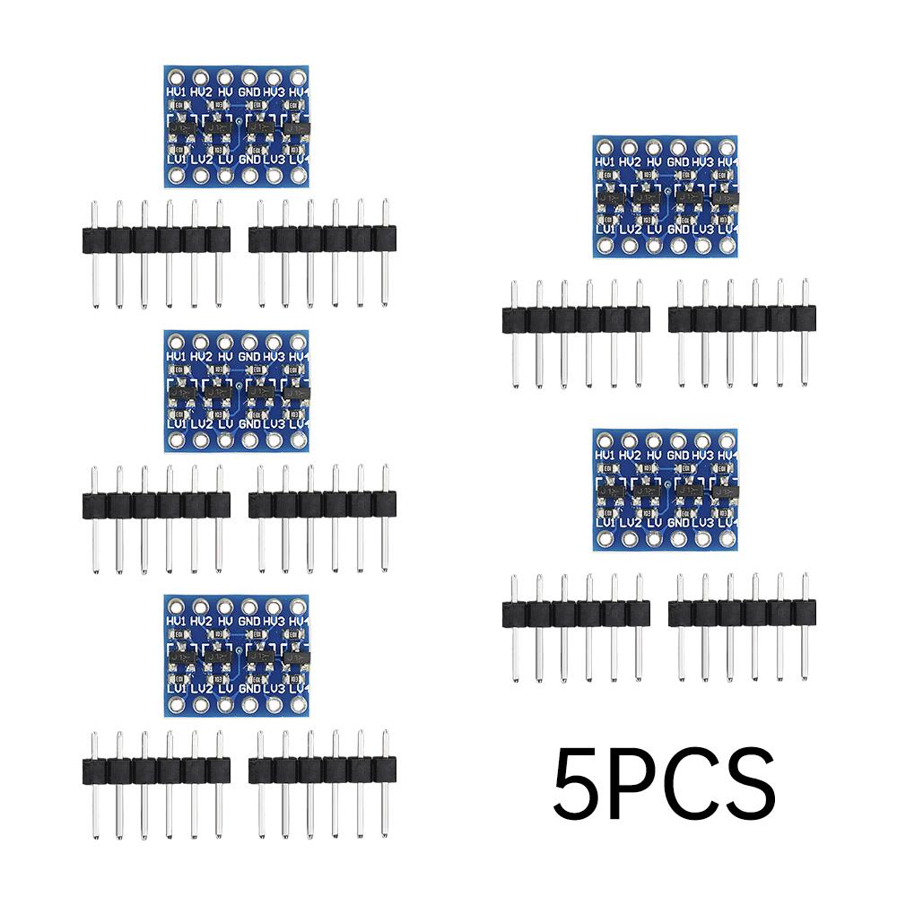5/10pcs 4MOS Transistor Level Conversion Module 3V and 5V 4 Channels Logic Level 4 Way Bi-Directional Module High Speed Shifter