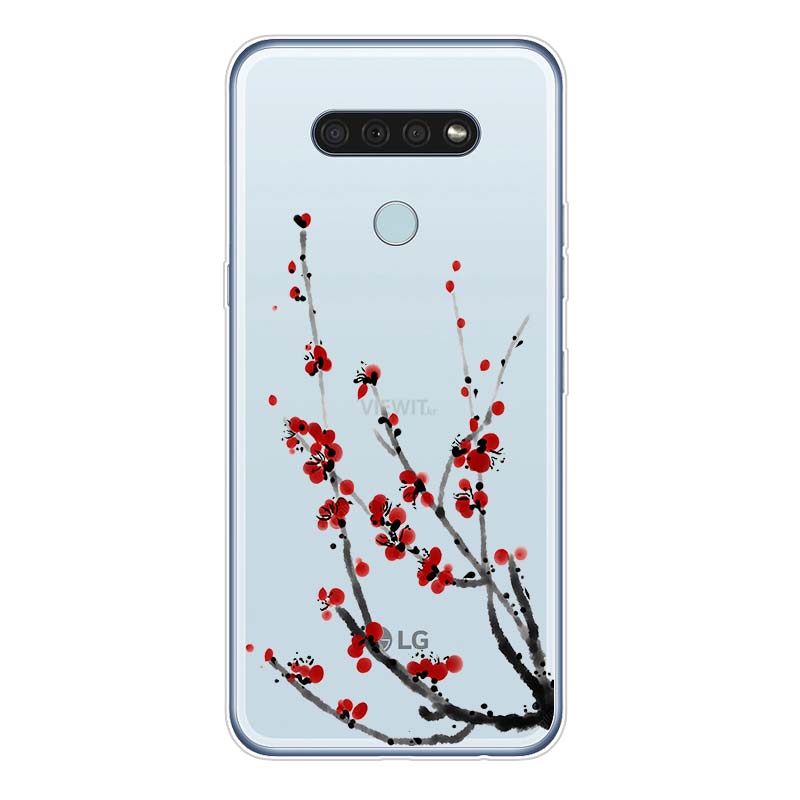 

Чорнильна квітка в китайському стилі для LG K92 K52 K62 K22 K71 K61 K51S K41S G8 G8S G8X V35 V50 V40 V50S V60 Q60 чохол для телефону LG G8X ThinQ