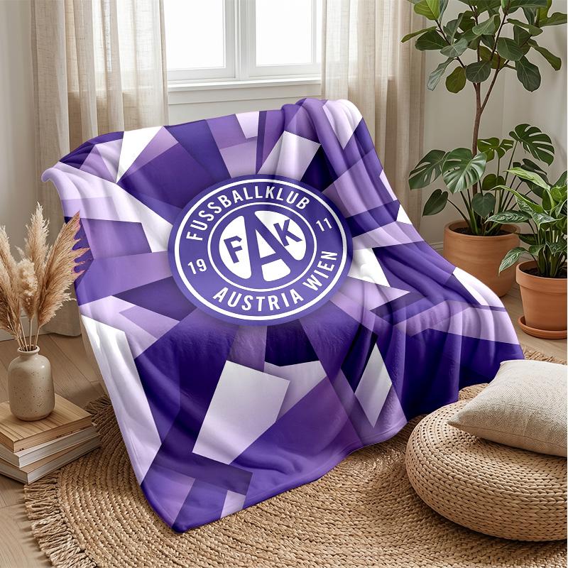Coperta in pile di flanella morbida Austria Wien FC Leggera Accogliente Calda Coperta da lancio per divano letto Decorazione per la casa