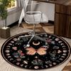 Schmetterlingsgarten Fantasy runder Teppich Stuhlpolster Runder Eingangsteppich, Weiche runde Teppiche für Wohnzimmer, Schlafzimmer, Kreis Teppich Dekor Geschenke