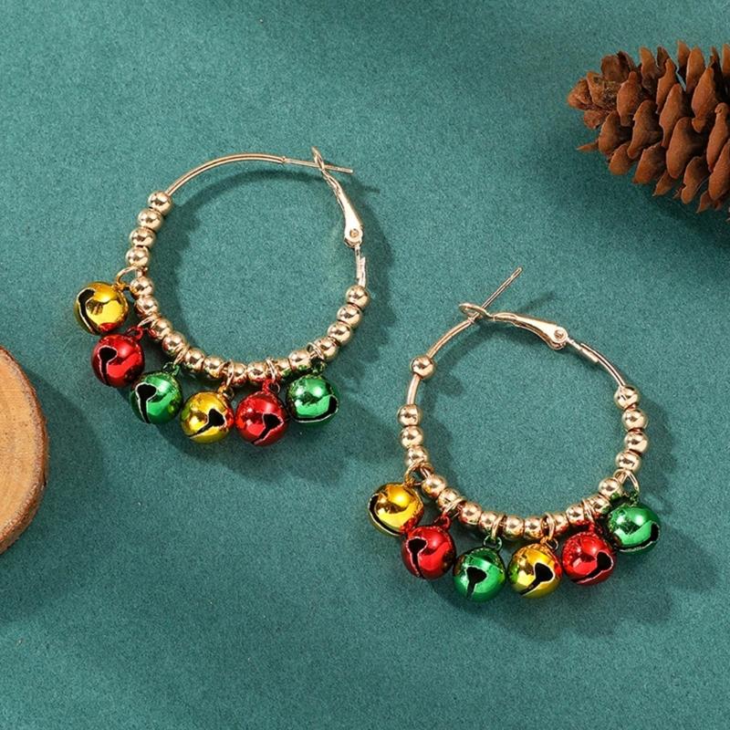 Colorful Earrings Christmas Dangle Earrings Cute Ear Pendants Alloy Material Ear Jewelry Christmas Earrings for Party