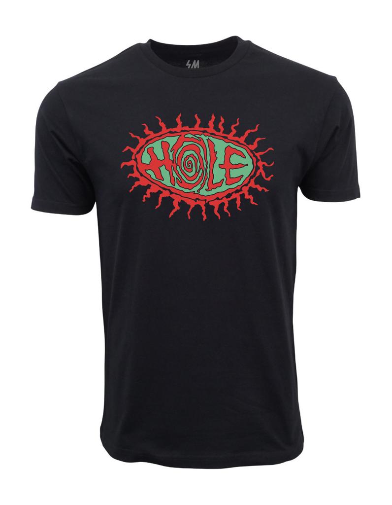 Hole Graphic T Shirt Black