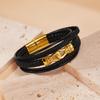 Hot Selling Hand Woven Leather Jewelry European American Personalized Trend Multi-layer Bracelet Men