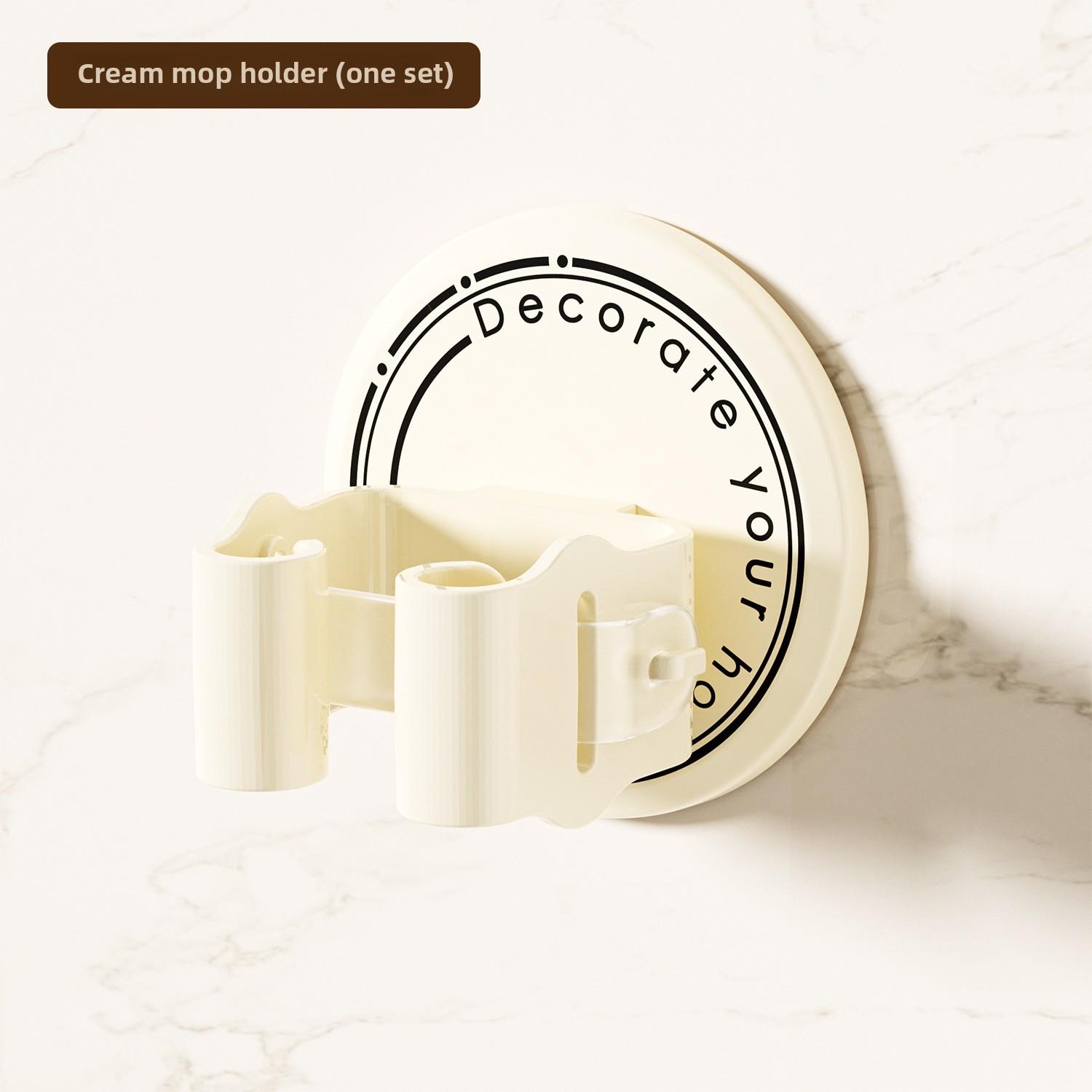 

Настенный держатель для швабры и щетки, самоклеящийся органайзер для швабры, полка для хранения в ванной без сверления, вешалка для кухонных принадлежностей Mop Clip