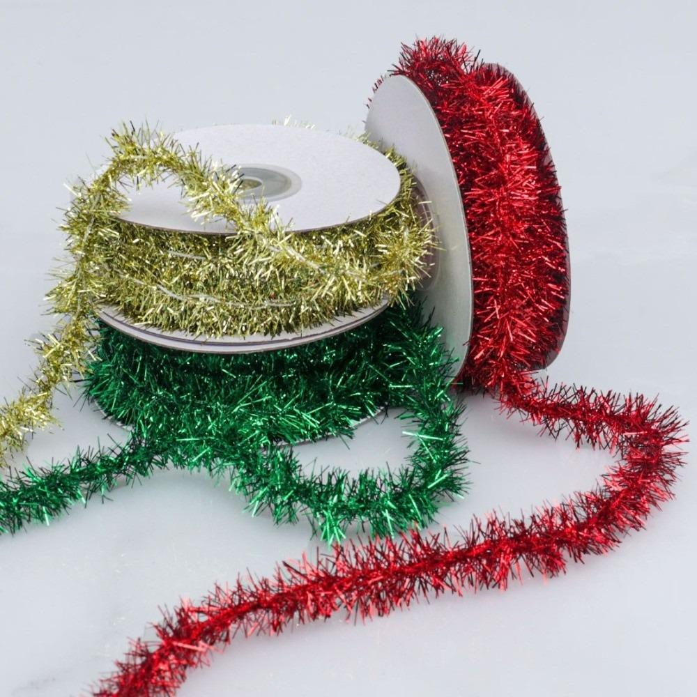 Glitter Finish Tinsel Ribbon Garland 10 Yards Length Foil Tinsel Garland Wedding Decoration