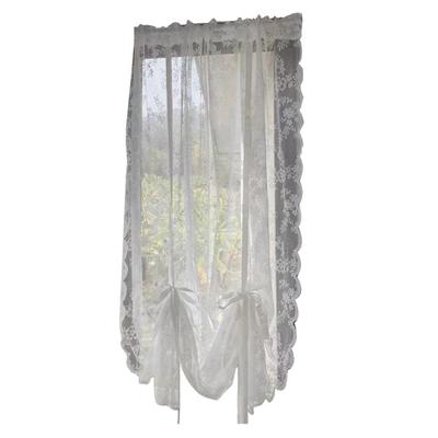 Sheer Curtain Modern Easy To Install Lightweight Window Drape White Sheer Short Curtain Decoration Lace Curtain Household Supplies