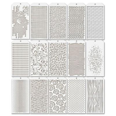 16pcs/set Hollow Out DIY Painting Stencil Set Painting Templates  Doodling Supplies