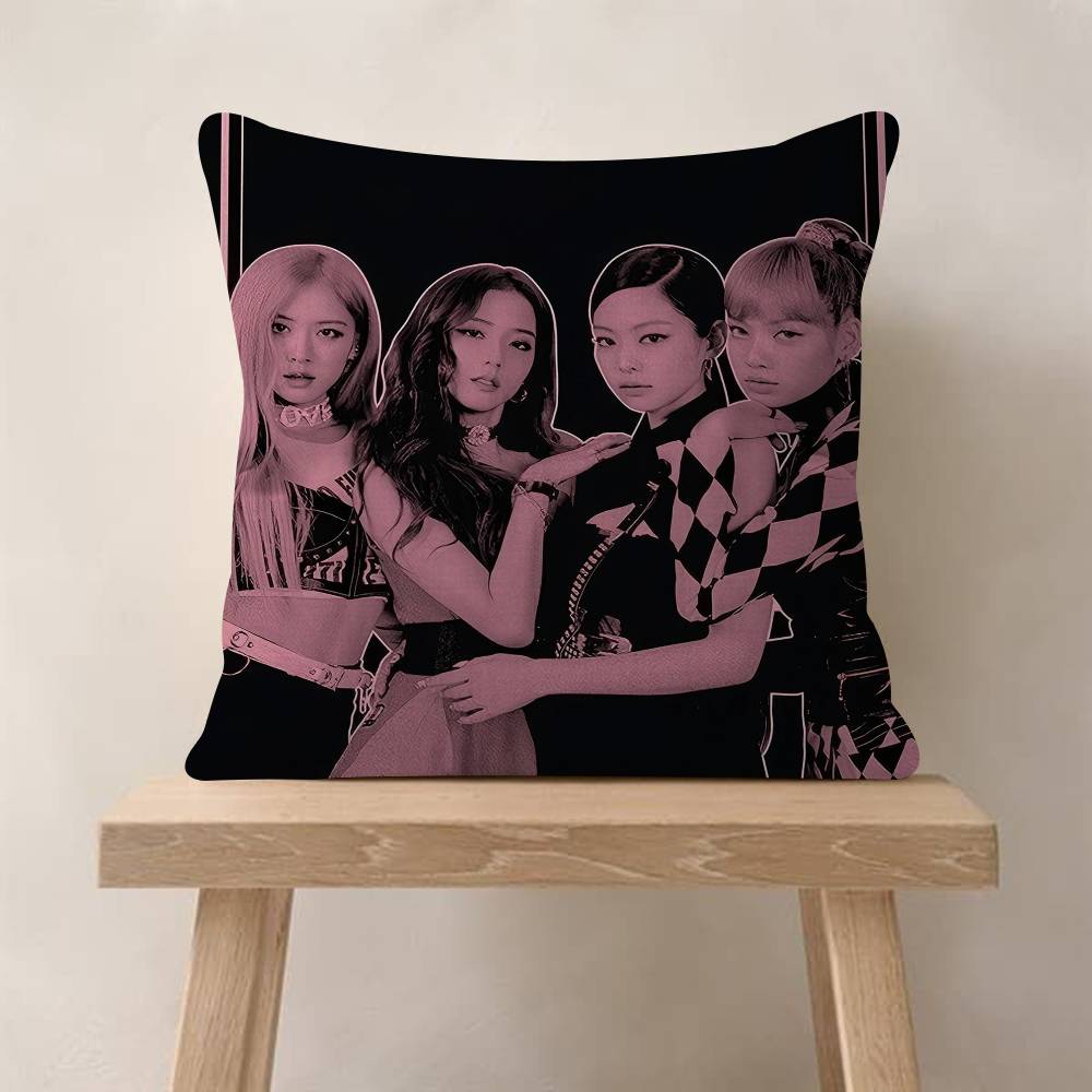 BBlack Kpop Group PPinks Gril Anime Personalized Picture Text Home Decorative Pillows Household Gifts Xcm