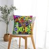 Retro 80er 90er Kissenbezug Polyester Kissenbezug Dekorative Graffiti Musik Dekokissenbezug Zuhause 18'