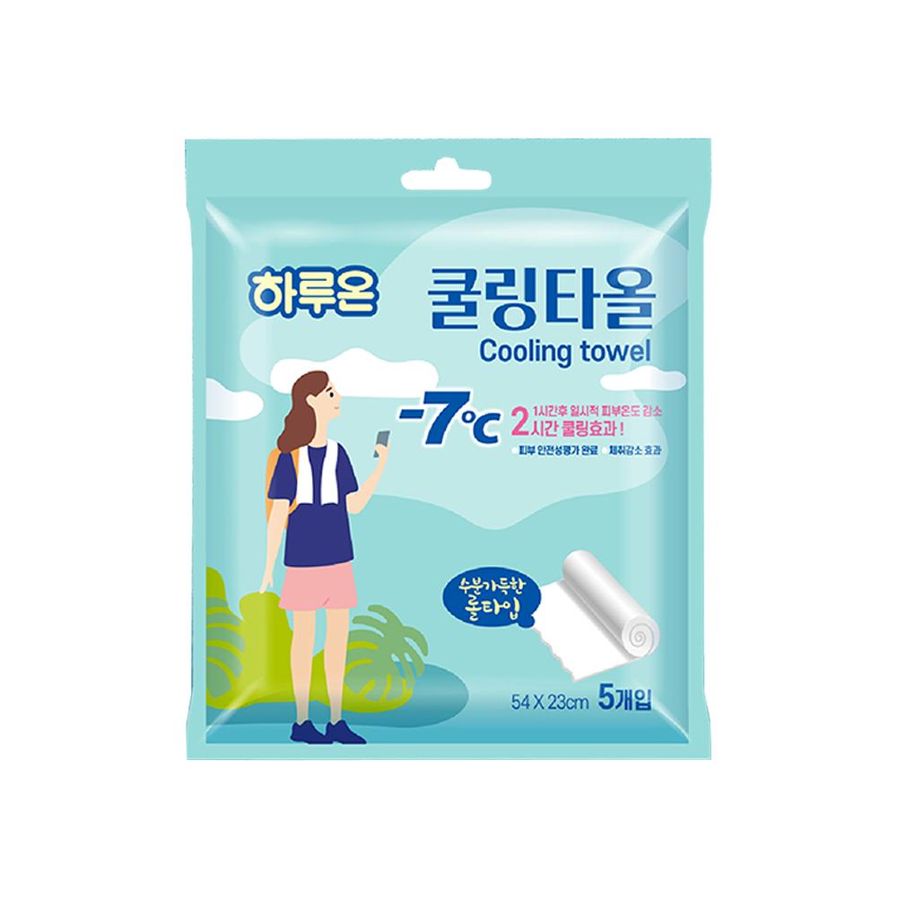Haruon Cooling Towel – Instant Cooling Body Wipes 5-sheet