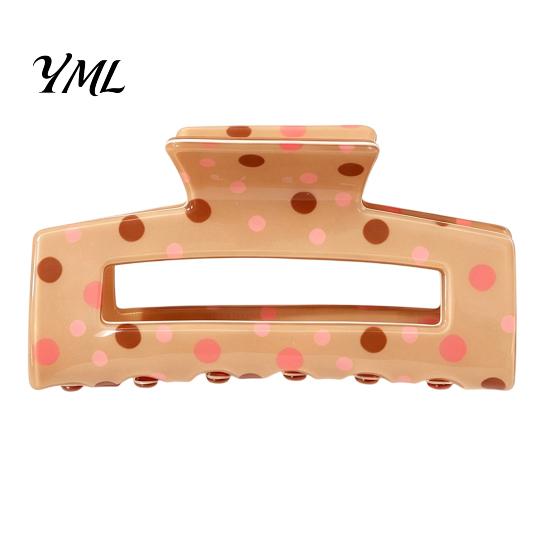 Durable Hair Clamps Colorful Polka Dot Claw Clip for Women, Sweet Macaron Style Non-slip Shark Non Damaging Gripper Thick Hair, Lightweight