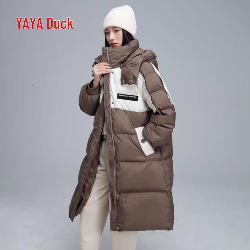 

YAYA Женский универсальный пуховик средней длины с капюшоном M (160)