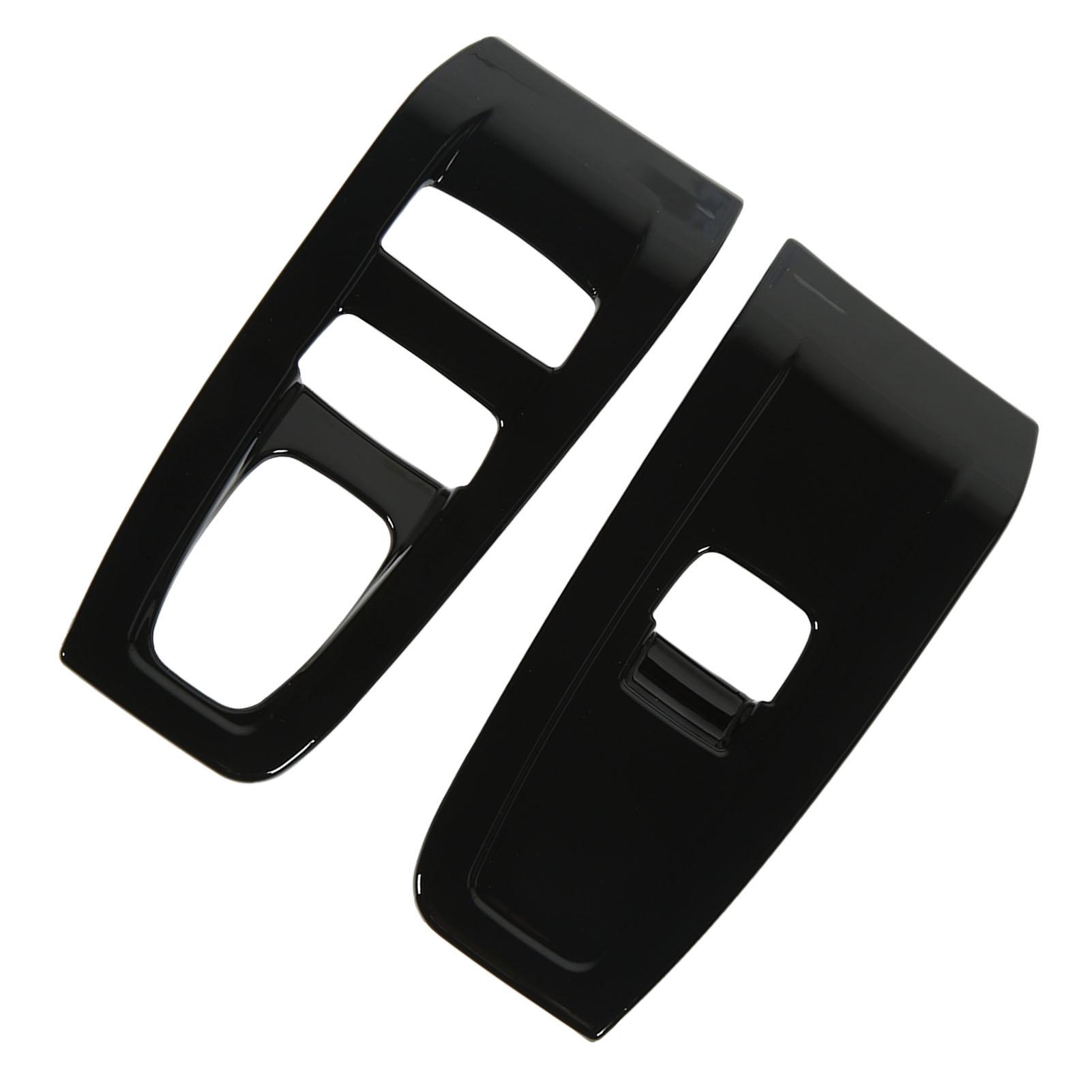 2PCs Car Window Switch Panel Cover Window Lift Panel Trim Replacement For Subaru BRZ Glossy Black