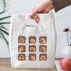 Schul-Teen-Picknick-Lebensmittelbeutel Kawaii Capybara-Muster Leinwand-Lunchtasche Cartoon-Tiere Capybara-Liebhaber Geschenk Lunchbox Aufbewahrungstasche