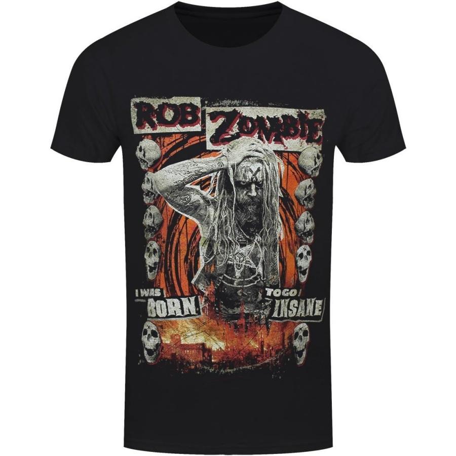 

Rob Zombie Men s Born To Go Insane Black T-shirt XXXXXL різнокольоровий