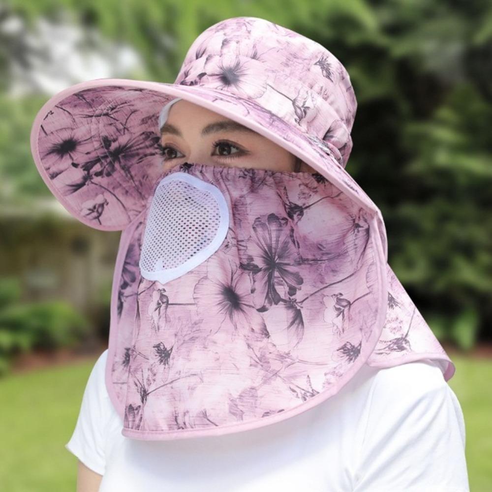 Face Neck Protection Bucket Hat Breathable Fisherman Hat New Sunscreen Hat Spring Summer 4