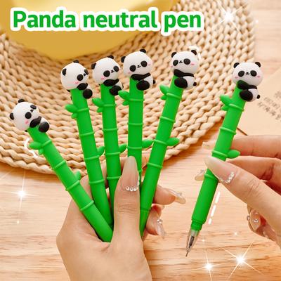 Bolígrafos Neutros Creativos de Secado Rápido Bolígrafo de Punta Fina de Panda Lindo de Dibujos Animados Escritura Suave Bolígrafo para Firmar Suministros de Oficina Escuela