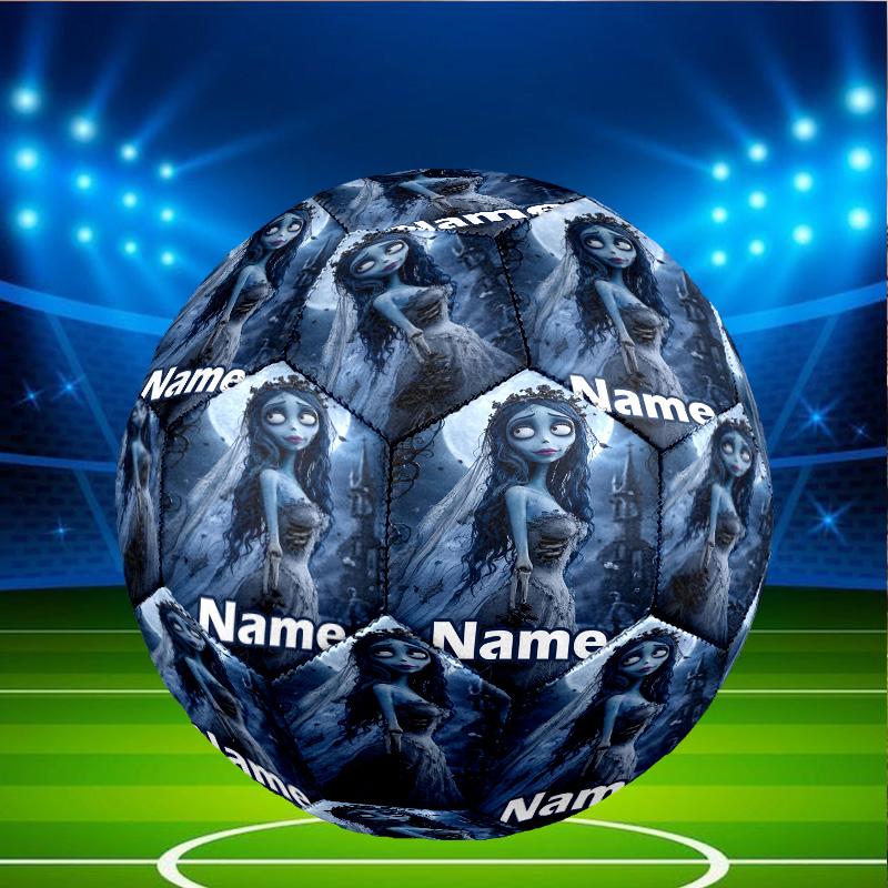 Custom Name Personalized Corpse Bride Print Size 5 Soccer Ball Training & Match Football, for Team, Kicking, Gift for Football