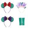 Cute Mermaid Princess Crown Magic Wand Headband For Girls Cosplay Costume Accessory