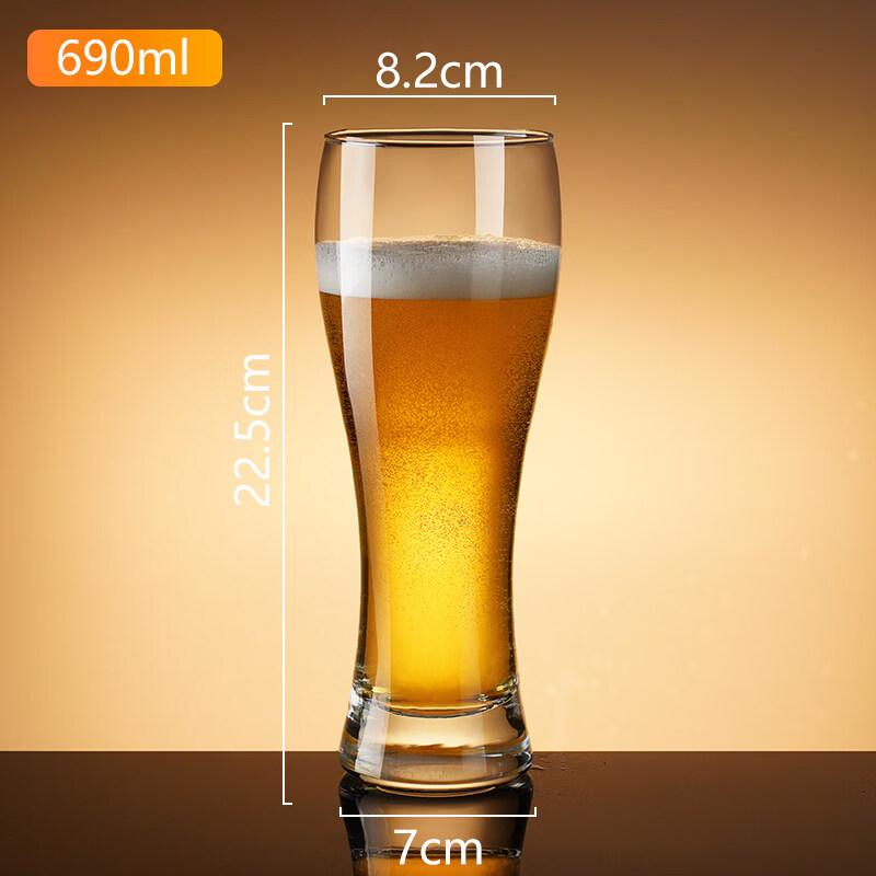 ZISIZ Large Thickened Handmade Glass Beer Mug