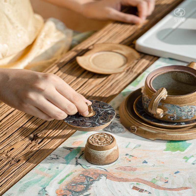 Edenus Dunhuang Imagery Ceramic Kung Fu Tea Set