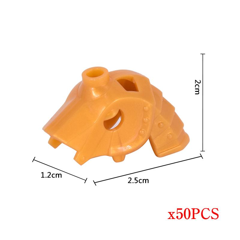 MOC 50 Stück Mittelalter Militär Mittelalter Ritter Kriegspferd Rüstung Pferdeleine Actionfiguren Bausteine Steine Spielzeug Kindergeschenk