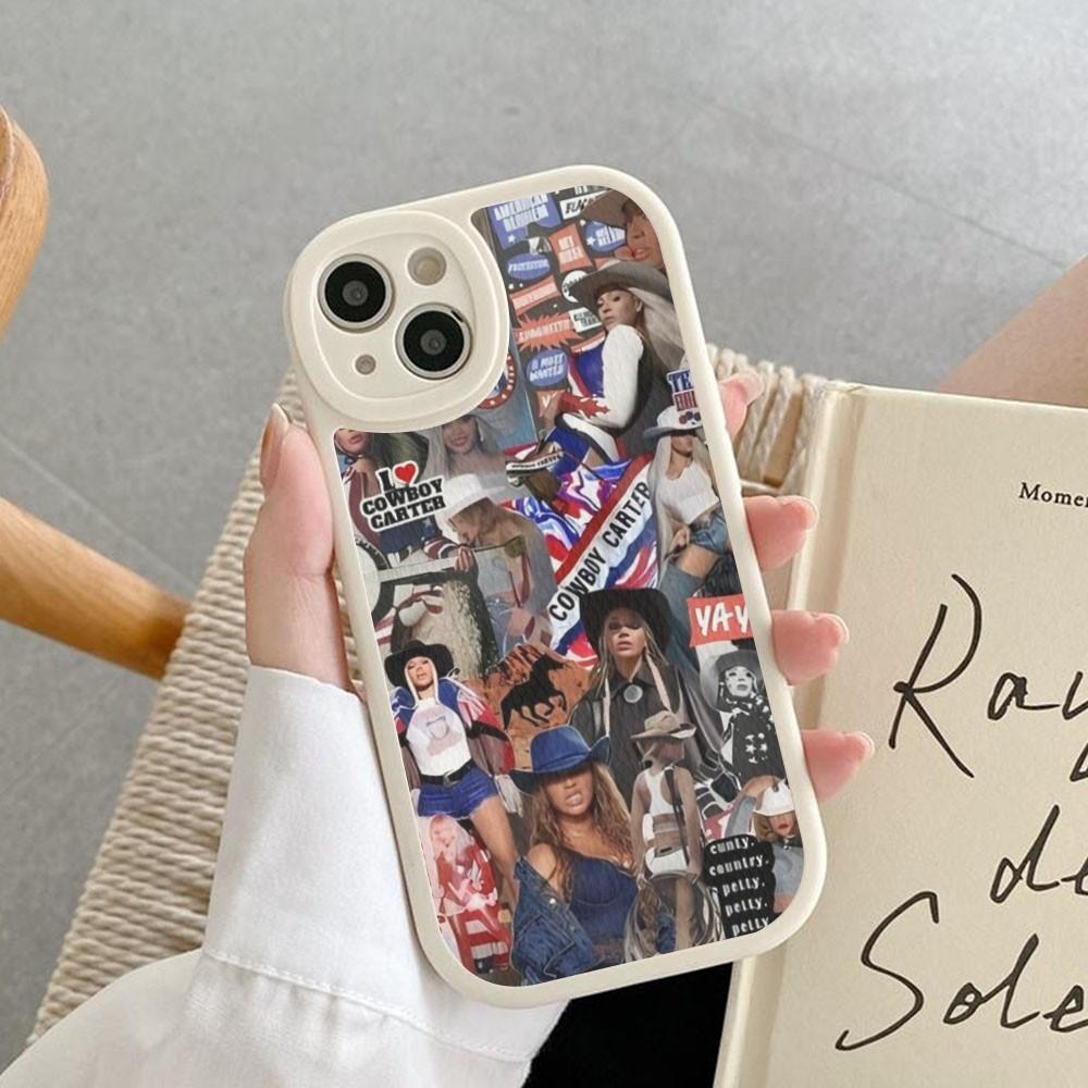 Singer b-Beyonce c-Cowboy Phone Case Hard Leather For iPhone 16 15 14 13 12 Mini 11 14 Pro Max Xs X Xr 7 8 Plus Fundas