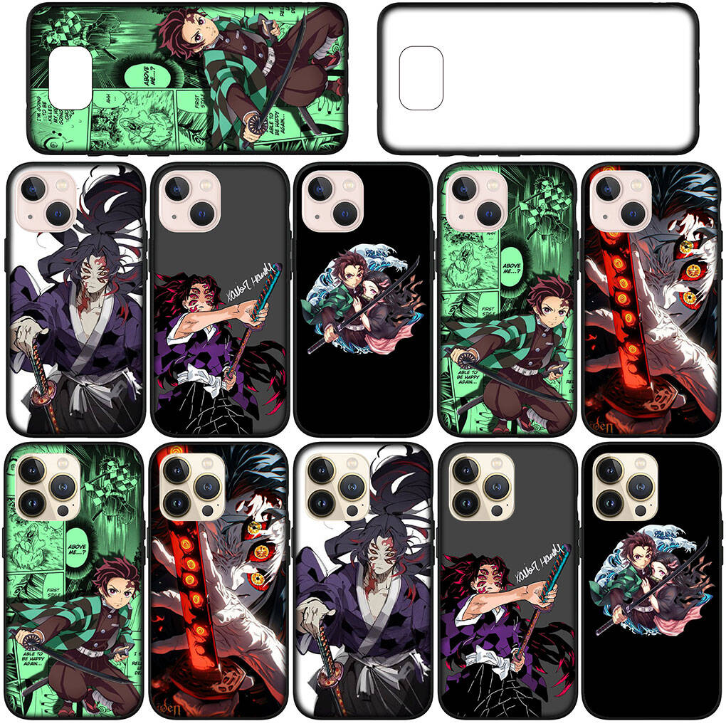 for Samsung Galaxy S25 S24 S23 iPhone 17 16 15 Xiaomi Redmi Note 14 13 12 11 Plus Pro Max Case Kamado Tanjiro Kokushibo Demon Slayer OPPO Huawei Cover