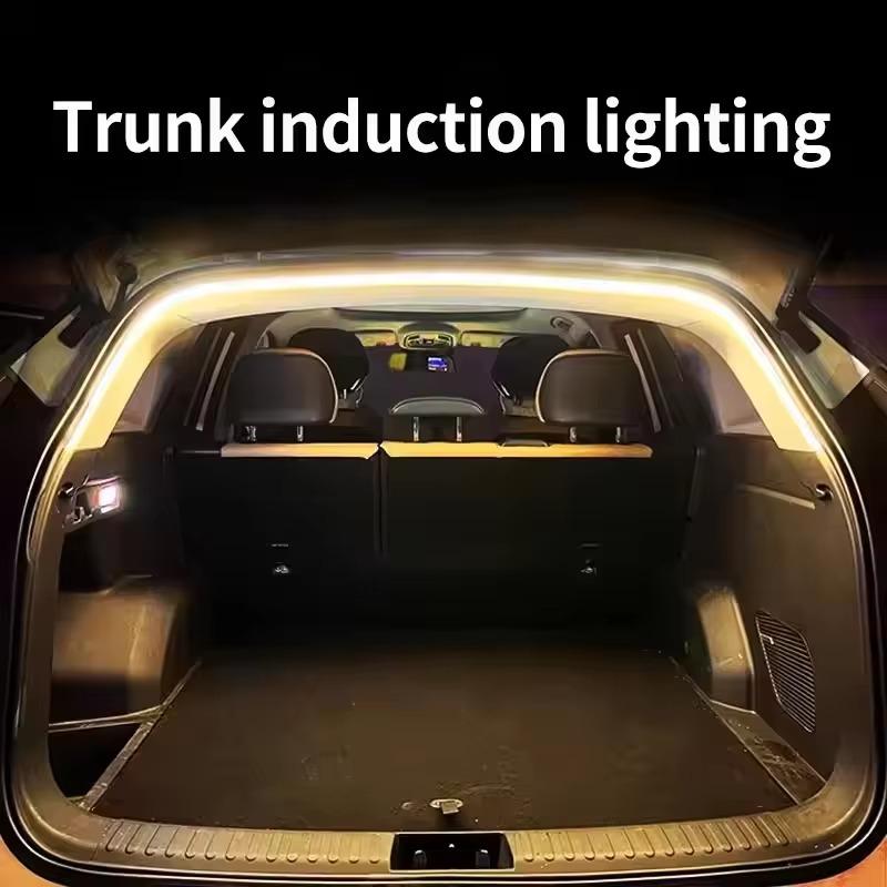 12V Dynamic Flowing Car Trunk LED Strip High-Brightness Wiring Automatic Sensing Tailgate Light Strip Tool-Free Installation