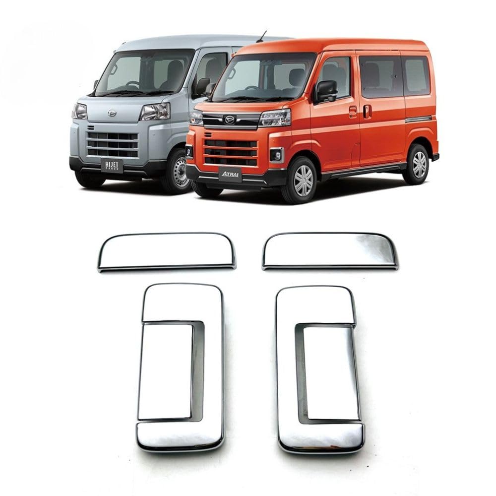 

Chrome Plated Door Handle Covers for Hijet Cargo S700V and Set of 2 one+lifestyle S710V,