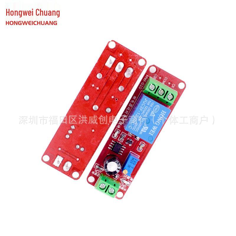 NE555 Monostable Delay Module Switch, 12V/5V, Adjustable 0-10 Sec Delay for Automotive Electrical Appliances