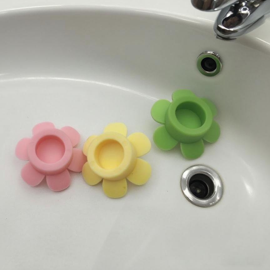 Silicone Flower Overflow Stopper: Cute Washbasin Cover for Odor & Insect Prevention