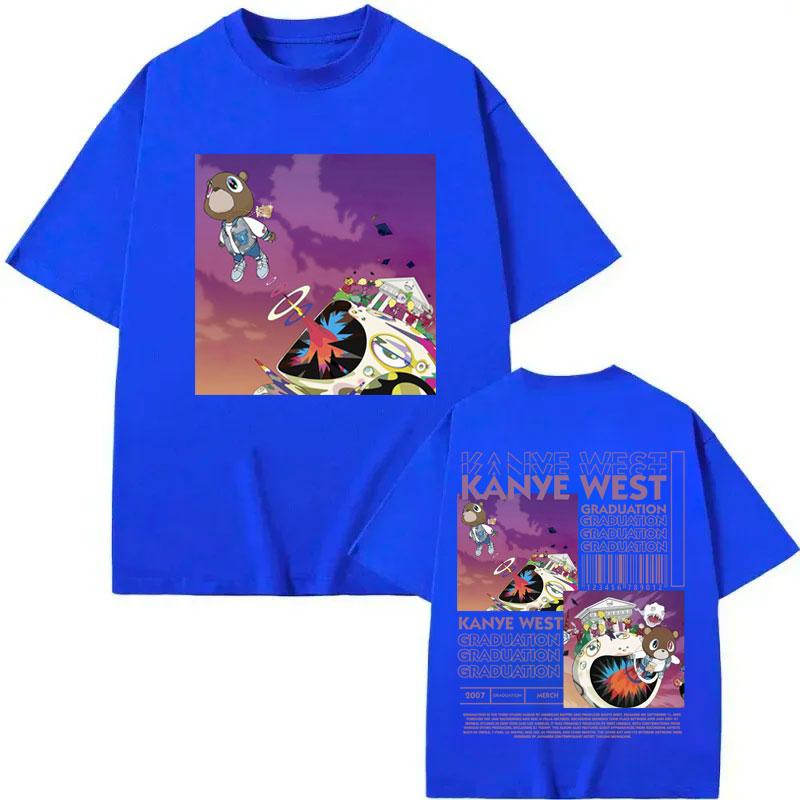 

Limited Rapper Kanye West Merch T-shirt Music Album Graduation Graphic T Shirts Men Women Fashion Short Sleeve T-shirts 3XL